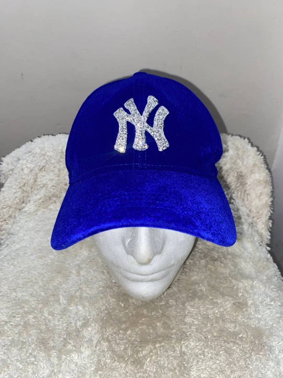 Custom Velvet Blue New York Yankees Cap (Unisex)