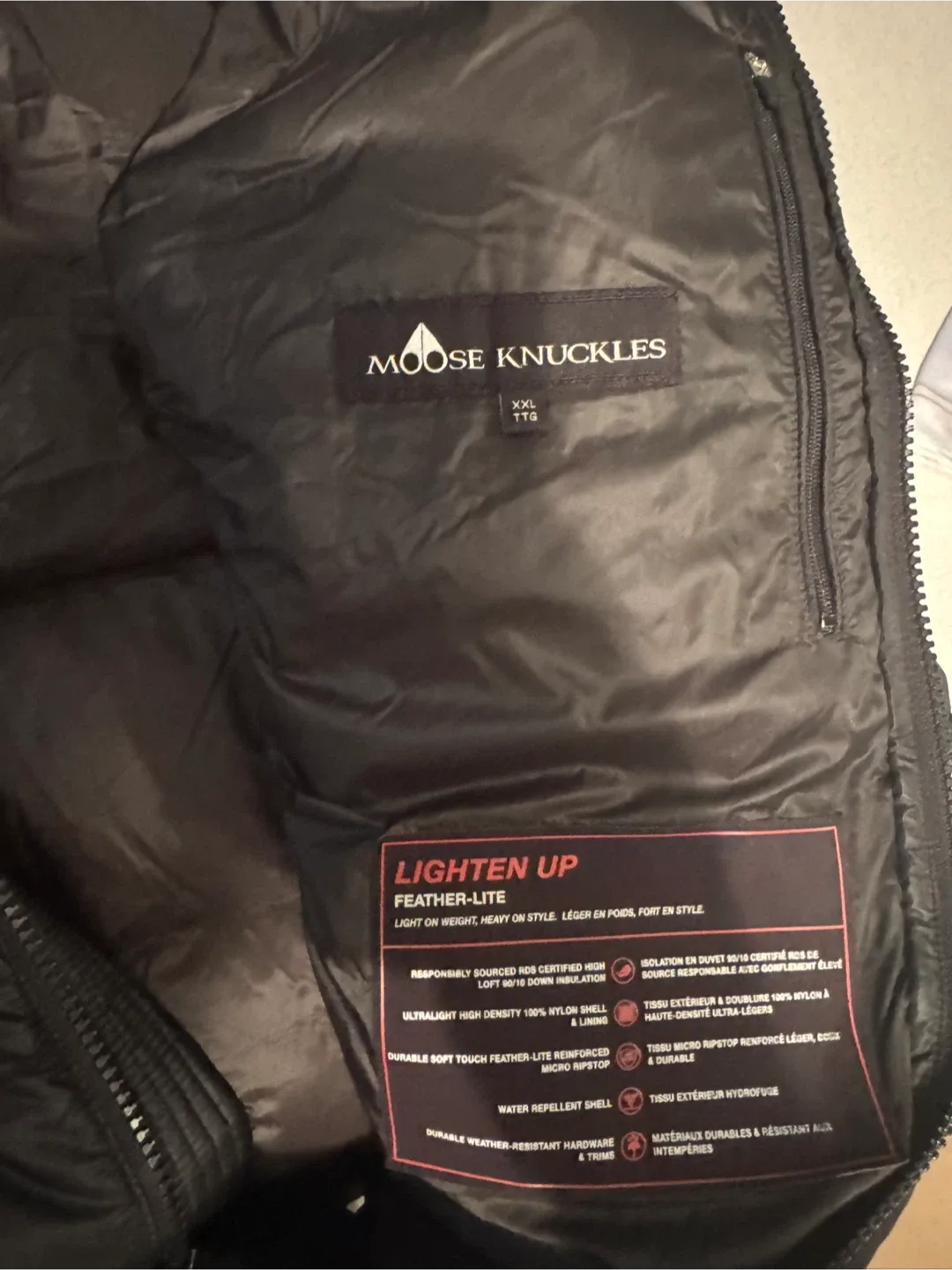Moose Knuckles XXL Black Down Puffer image indicator(2)