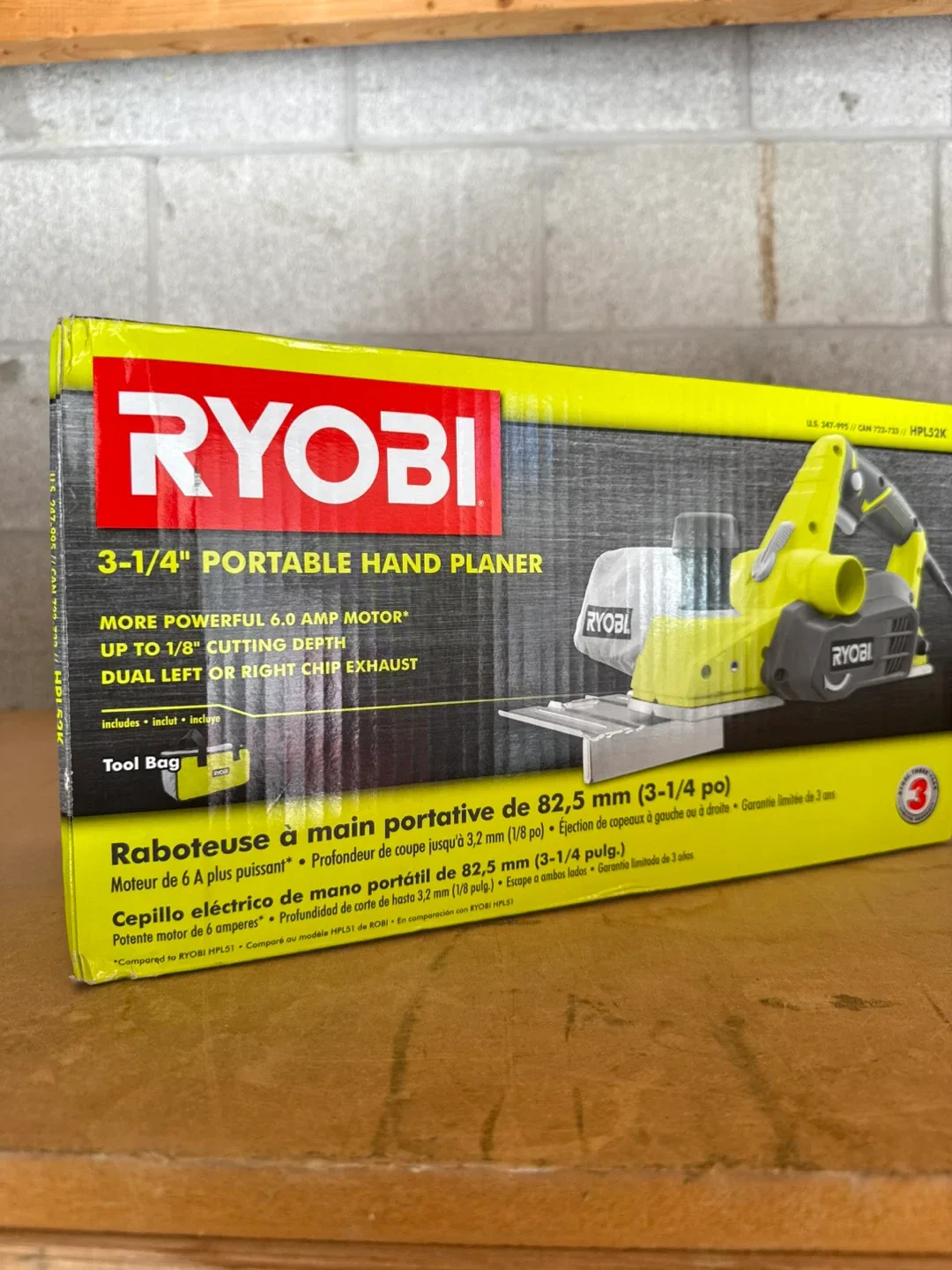 Ryobi 3-1/4" Portable Hand Planer - Like New! thumbnail