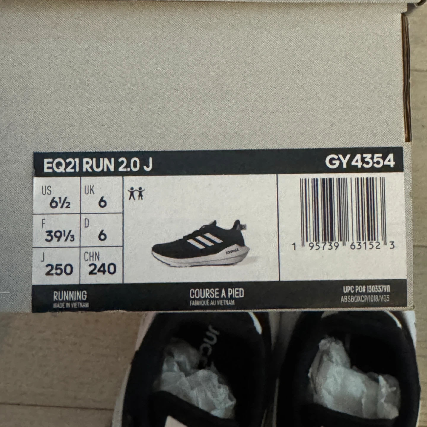 New Adidas EQ21 Run 2.0 J - US 6.5 - photo 3