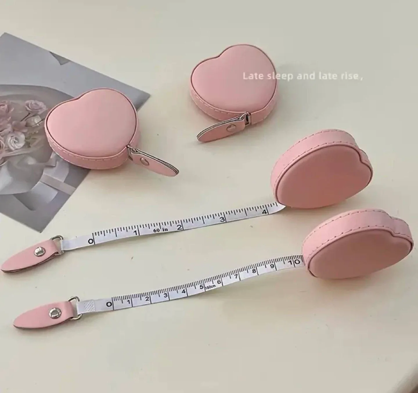 Heart Shaped Pink Measuring Tape thumbnail