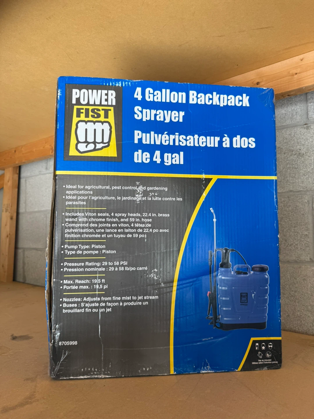Power Fist 4 Gallon Backpack Sprayer - New
