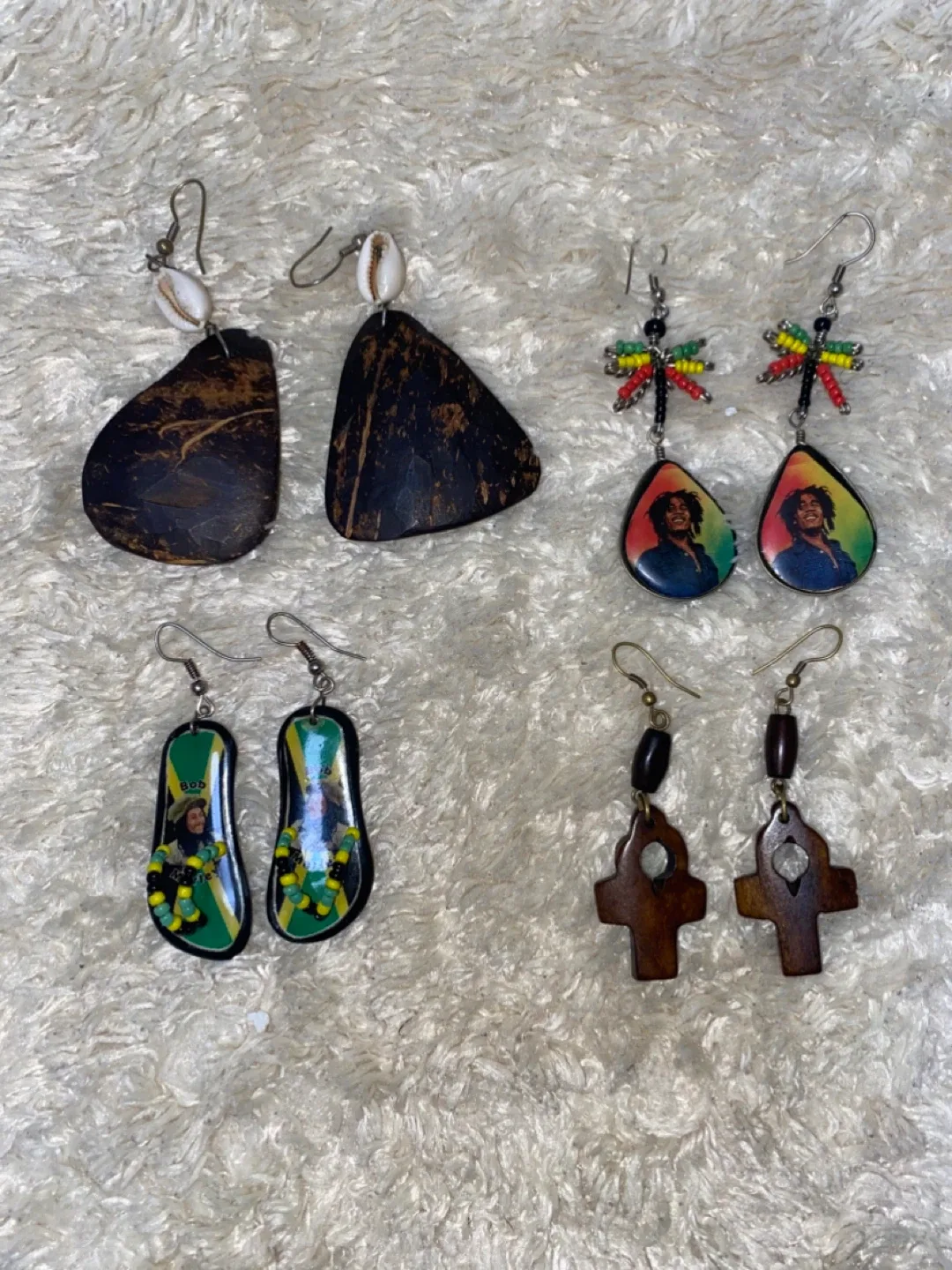 Handmade Bob Marley Earrings