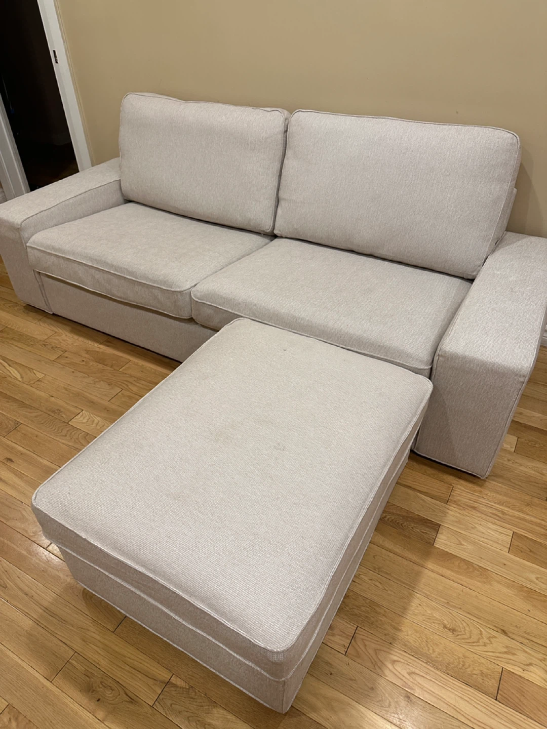Beige IKEA Kivik Sectional With Ottoman (CAN DELIVER) - photo 4