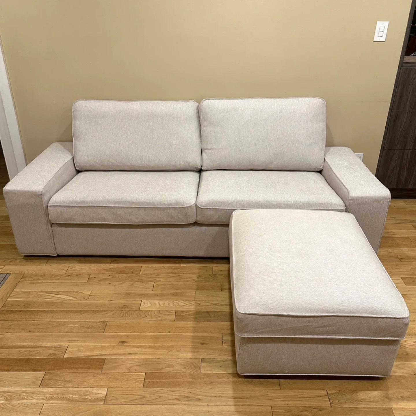 Beige IKEA Kivik Sectional With Ottoman (CAN DELIVER)