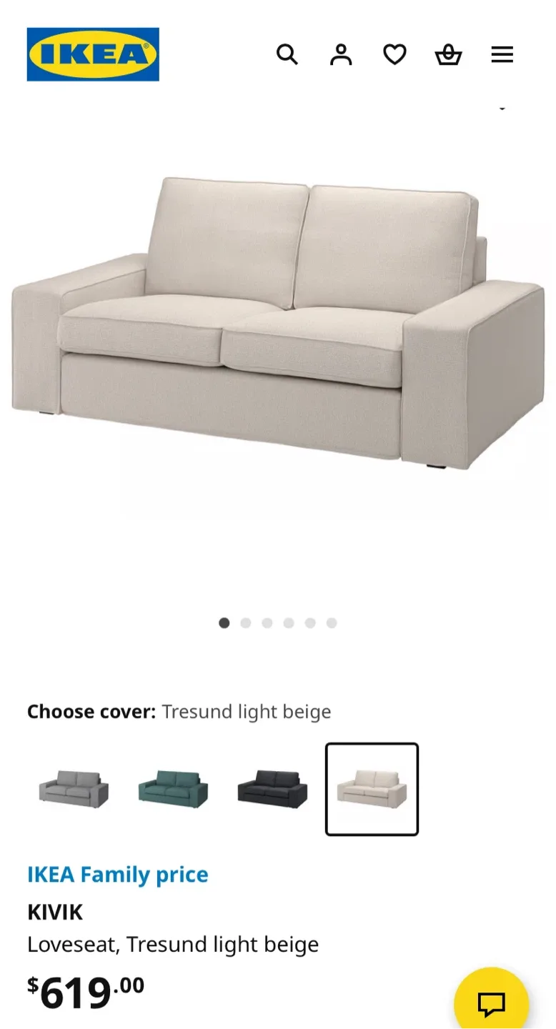 Beige IKEA Kivik Sectional With Ottoman (CAN DELIVER) image indicator(9)