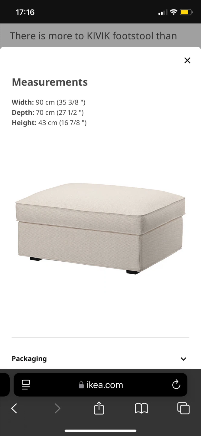 Beige IKEA Kivik Sectional With Ottoman (CAN DELIVER) - photo 3