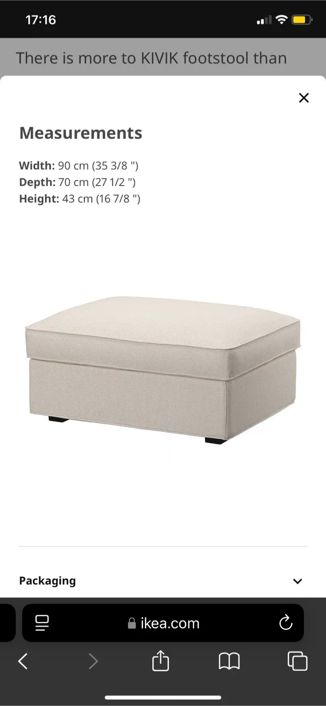 Beige IKEA Kivik Sectional With Ottoman (CAN DELIVER) image indicator(3)