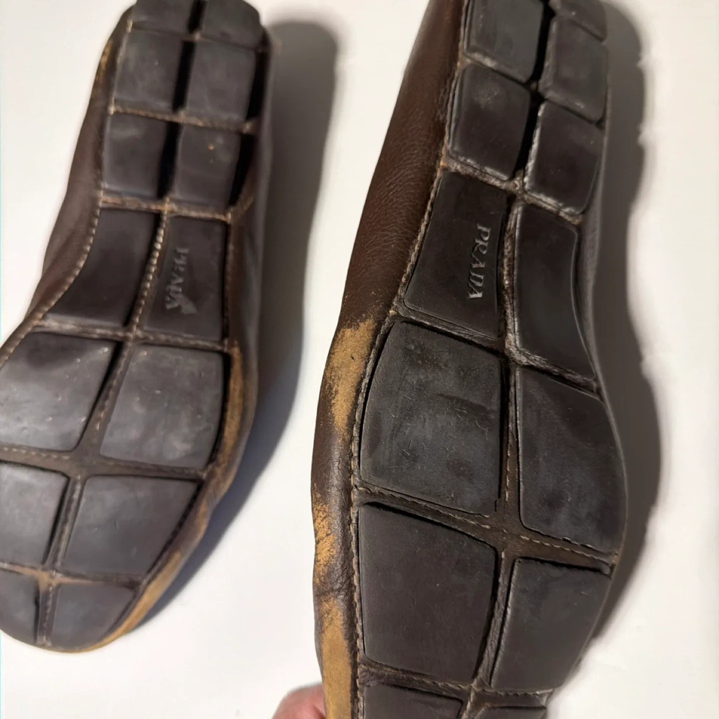Prada Brown Leather Loafers image indicator(5)