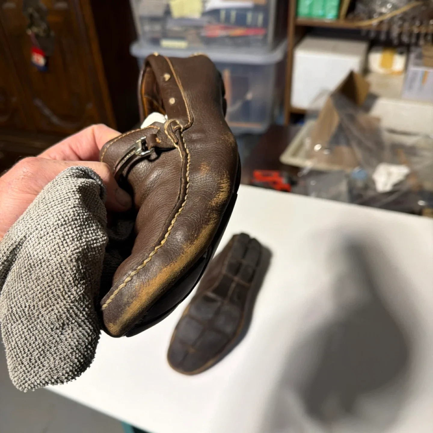 Prada Brown Leather Loafers image indicator(6)