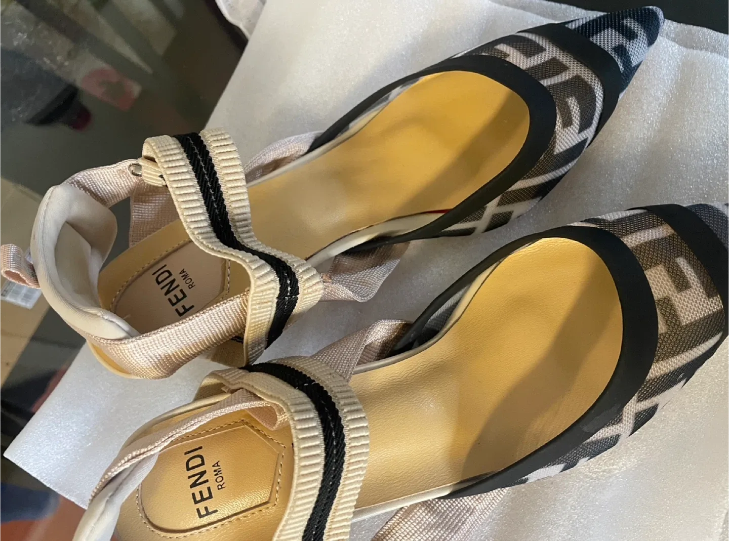 Fendi Roma Slingback Heels . High 5ml zise 8 image indicator(2)