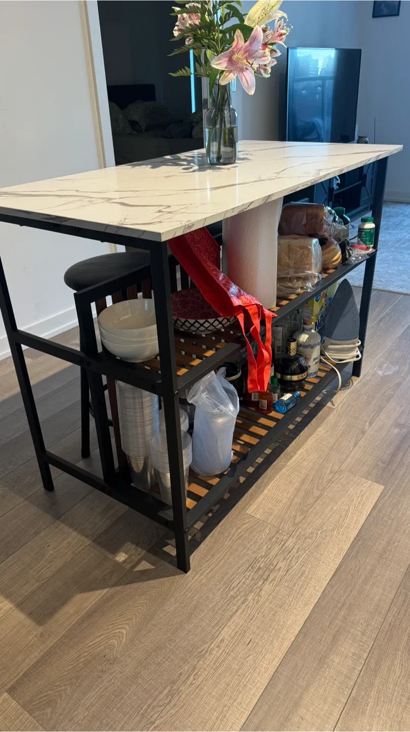 Dining island Set with 2 Stools image indicator(7)