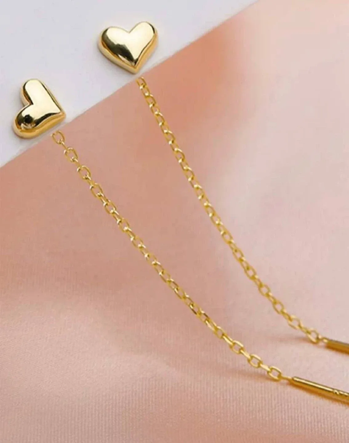 Heart decor earrings image indicator(5)