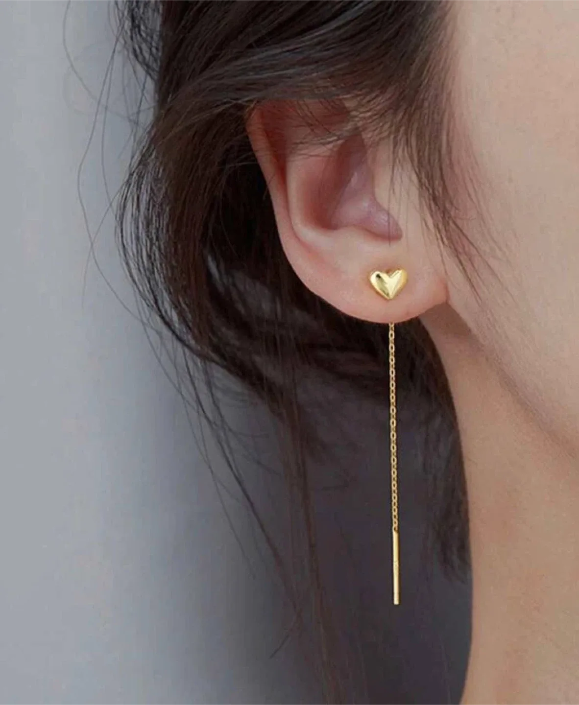 Heart decor earrings thumbnail