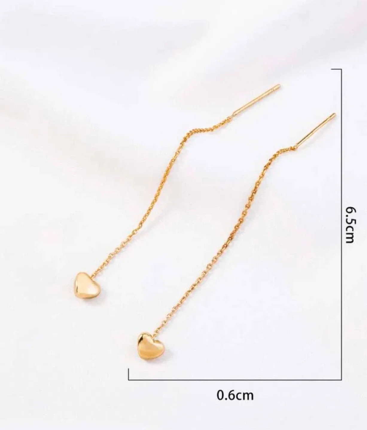 Heart decor earrings image indicator(7)