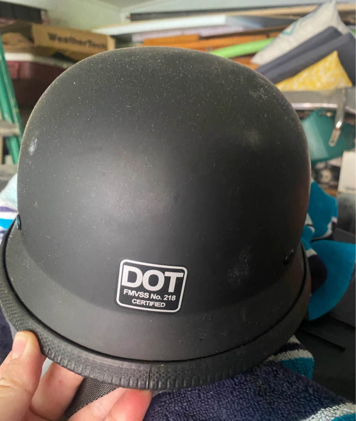 DOT Certified Motorcycle Helmet - Black