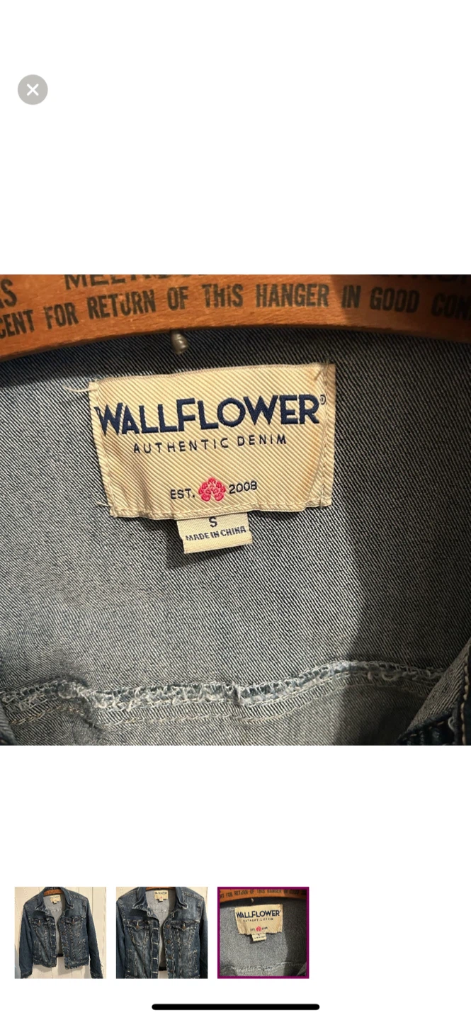 Wallflower Authentic Denim Jacket - Size Small - photo 3