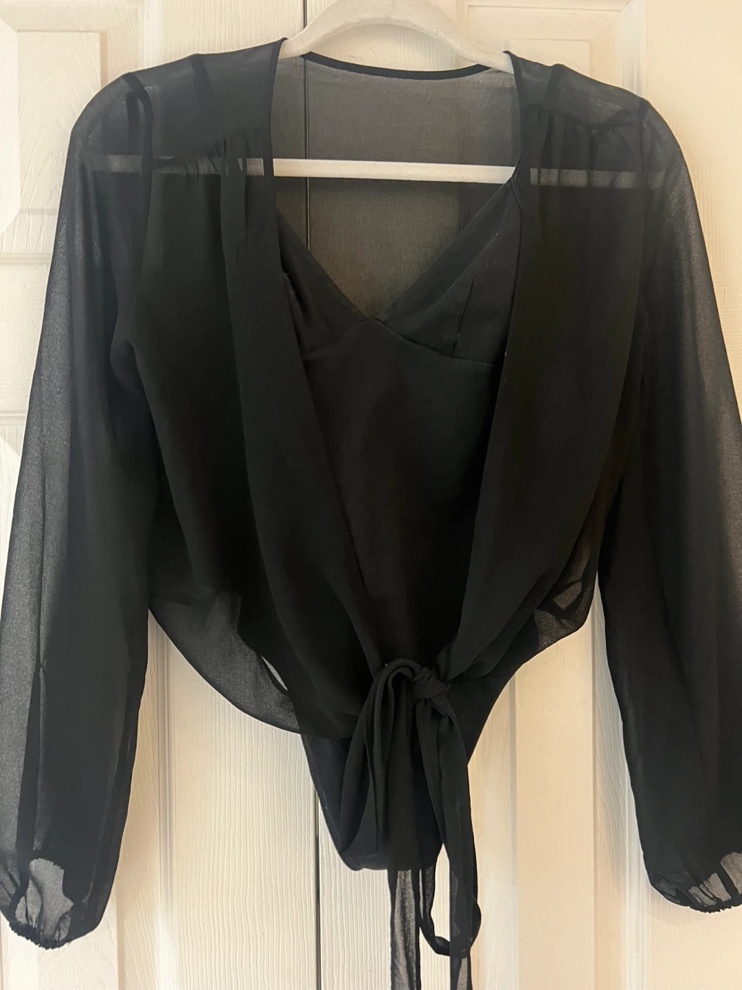 Black Sheer Overlay on Bodysuit - photo 2