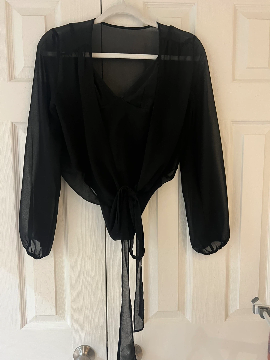 Black Sheer Overlay on Bodysuit