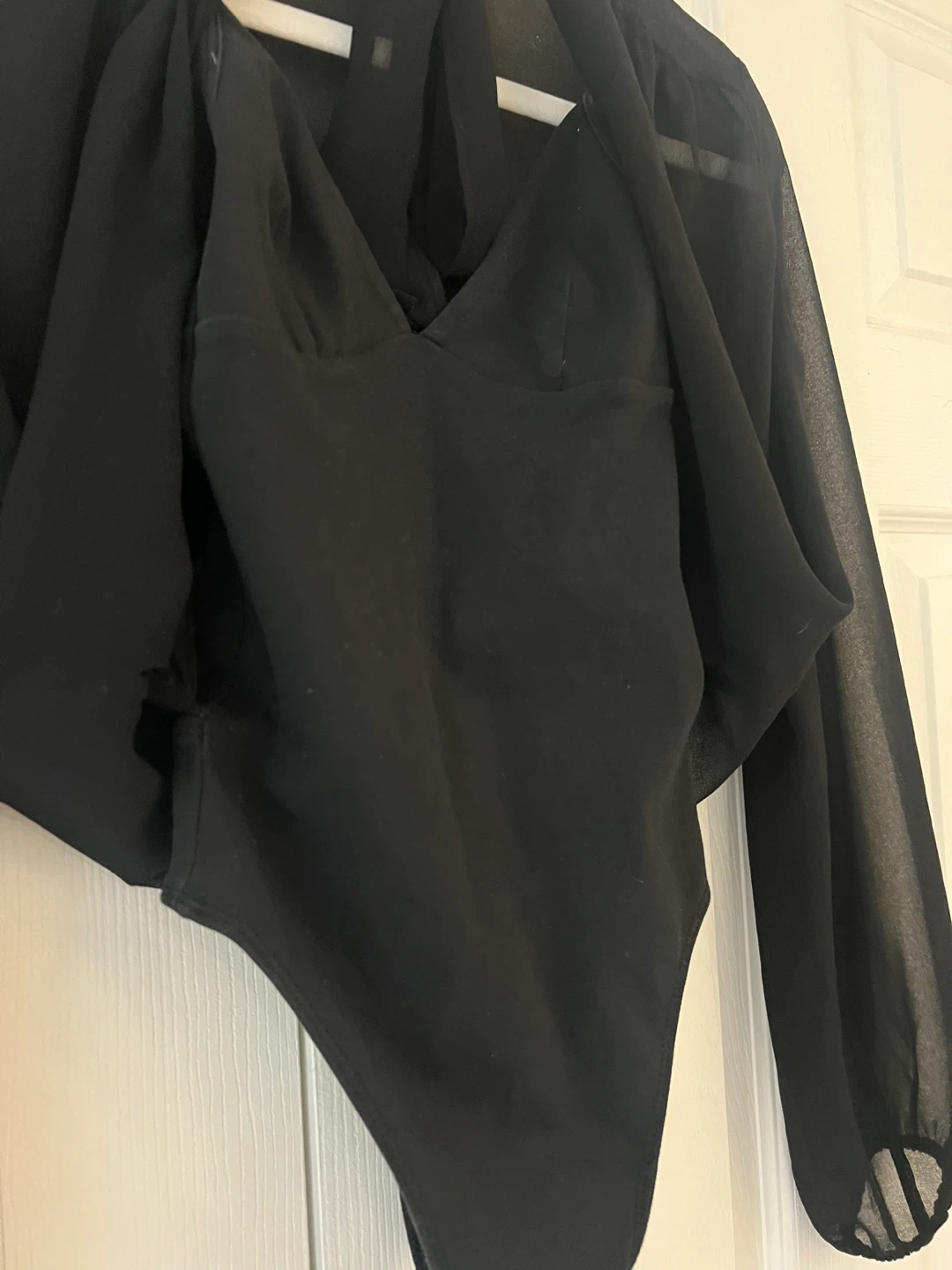 Black Sheer Overlay on Bodysuit - photo 5