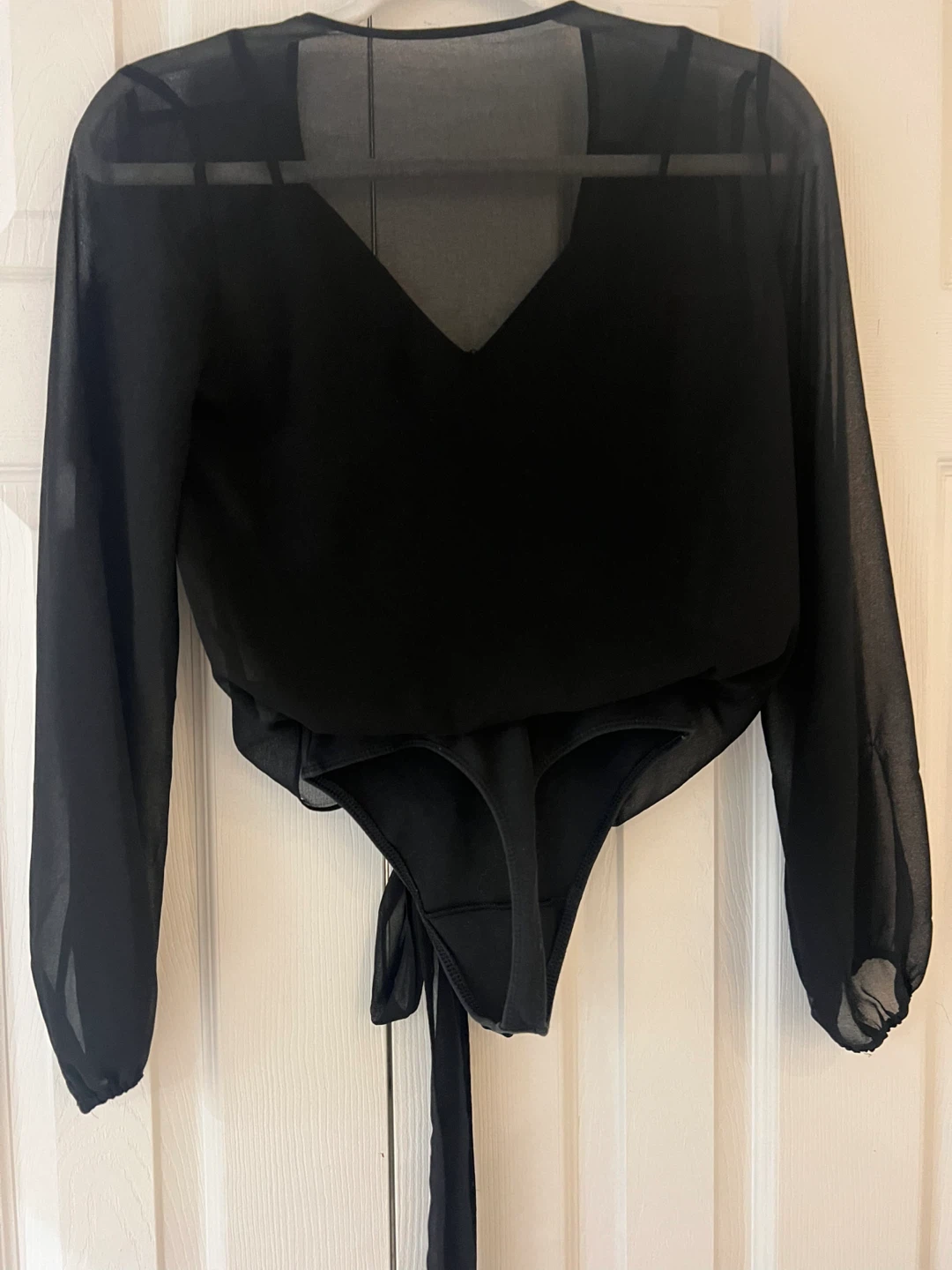 Black Sheer Overlay on Bodysuit - photo 3