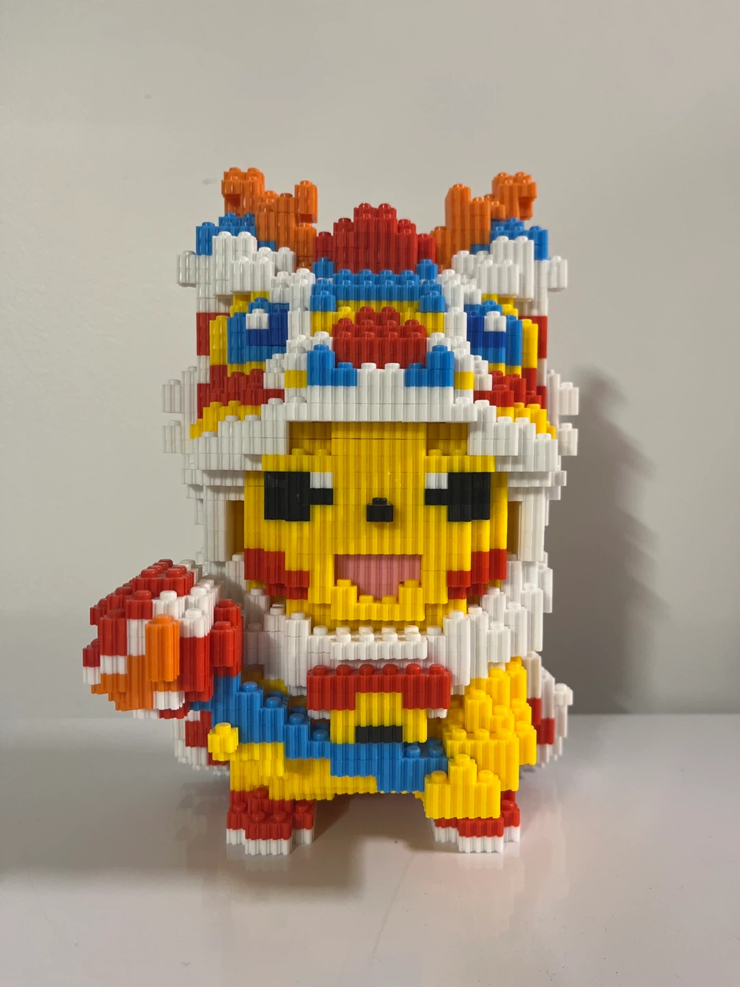 🥕 Pikachu Lion Dance Block Figurine - photo 5