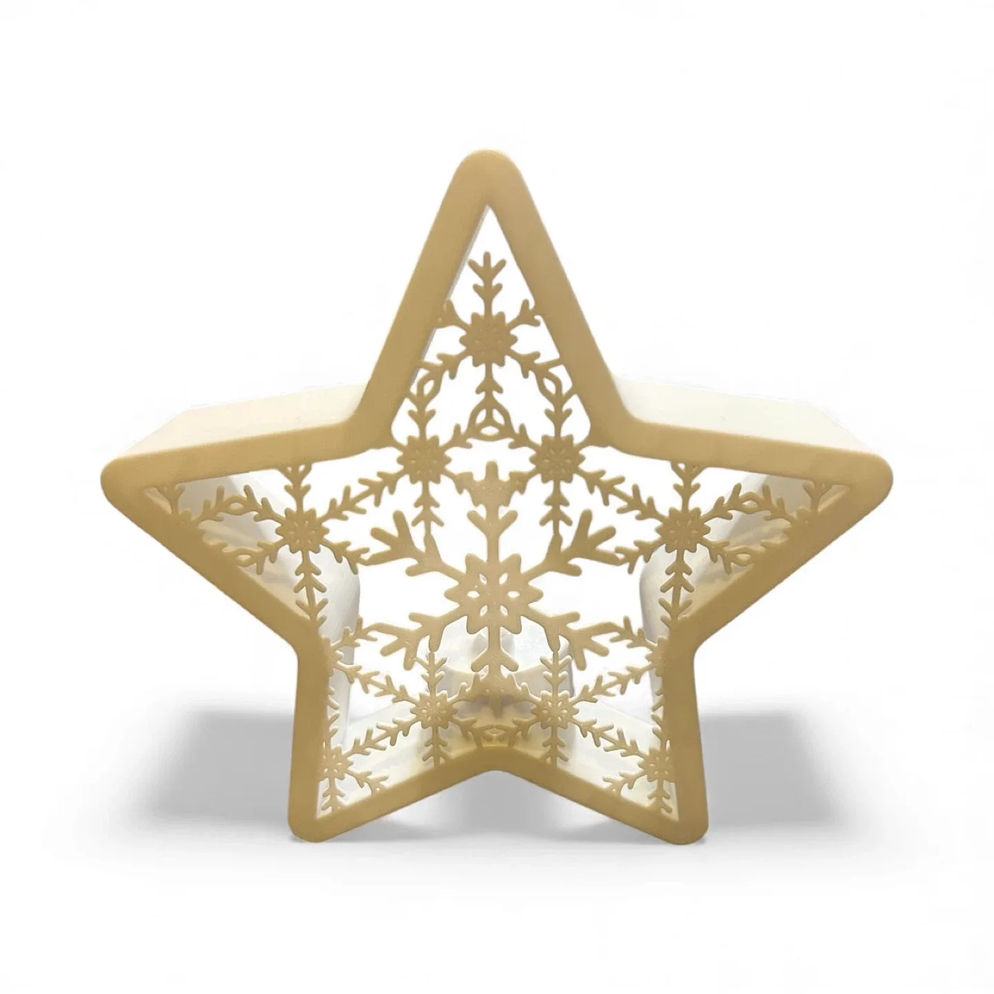 Starlit snowflake tea light holder