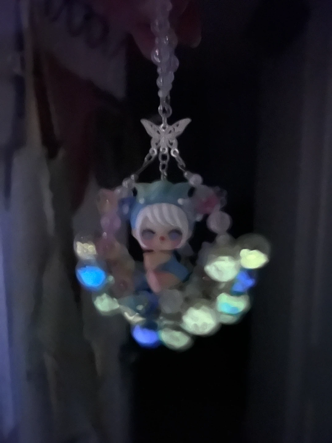 Luminous flower ball with cute baby doll pendant - photo 2