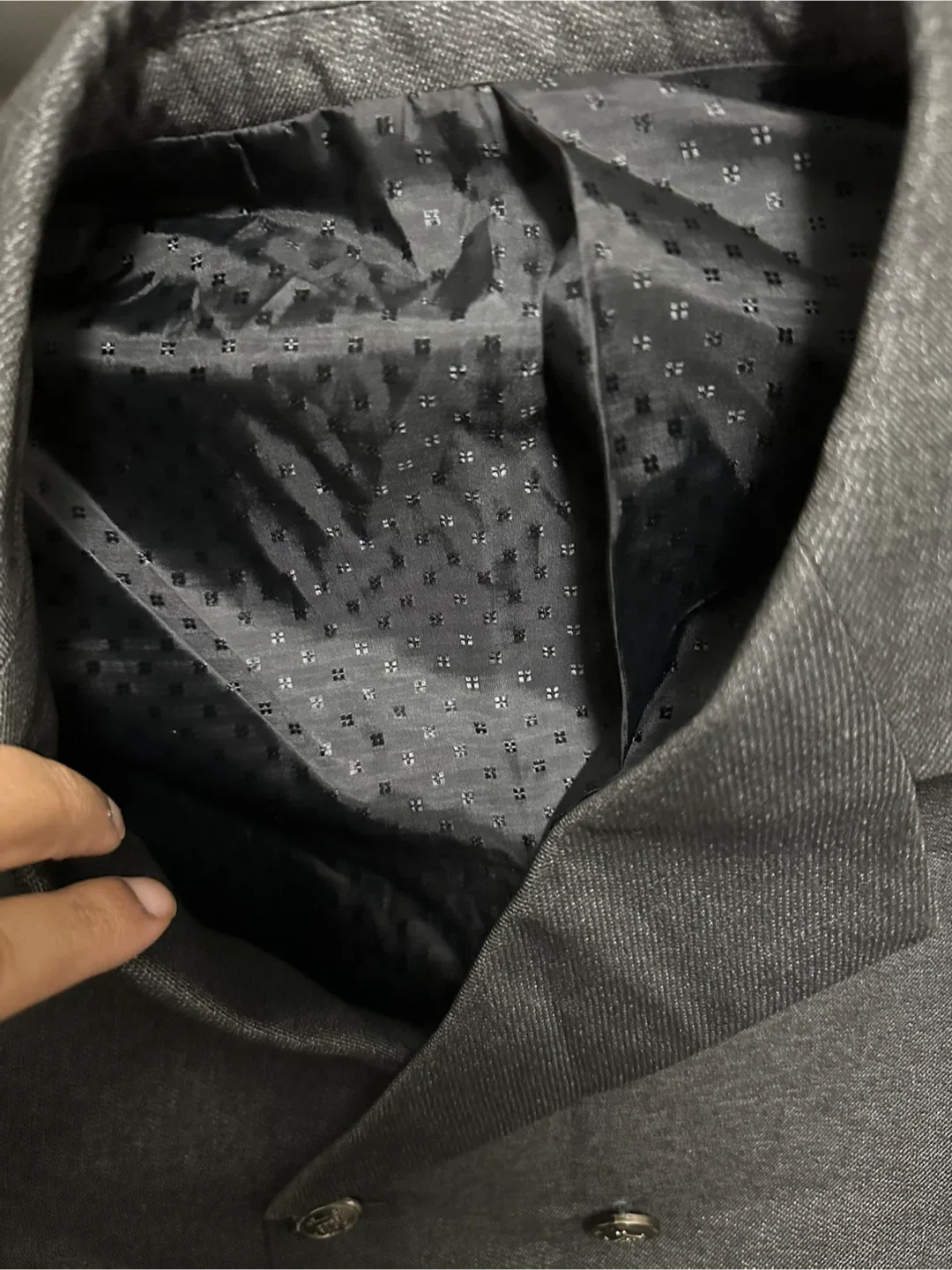 Grey Double-Breasted Blazer image indicator(2)