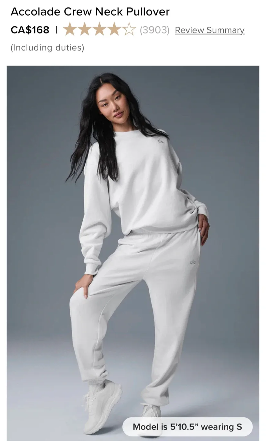 ALO Yoga Accolade Crew Neck Pullover - White image indicator(4)