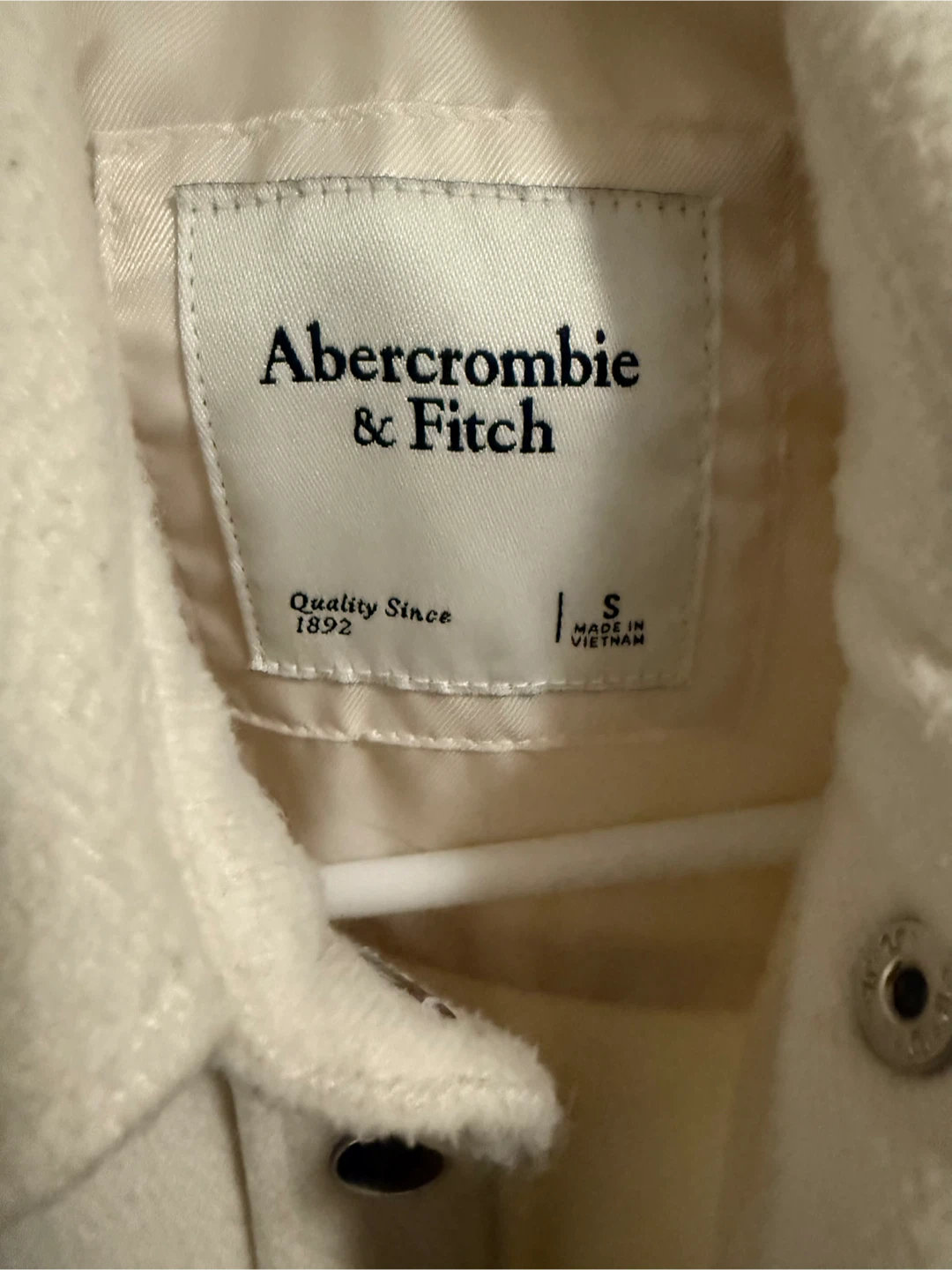 Abercrombie & Fitch Cream Shacket - Size S - photo 3