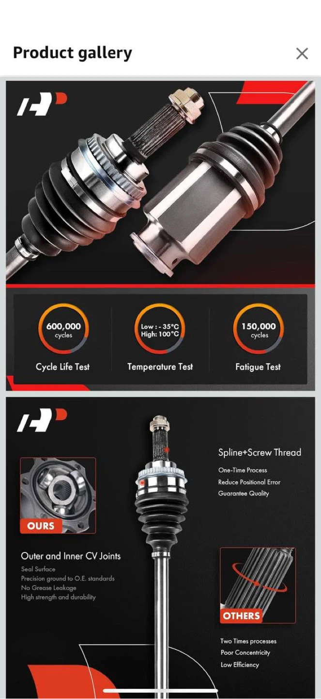 A-Premium CV Axle Shaft Assembly — Compatible with Hyundai Santa - photo 3
