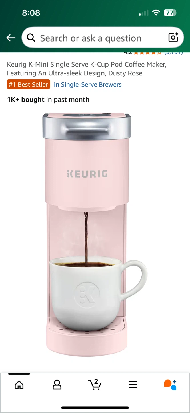 Keurig K-Mini Single Serve - Dusty Rose