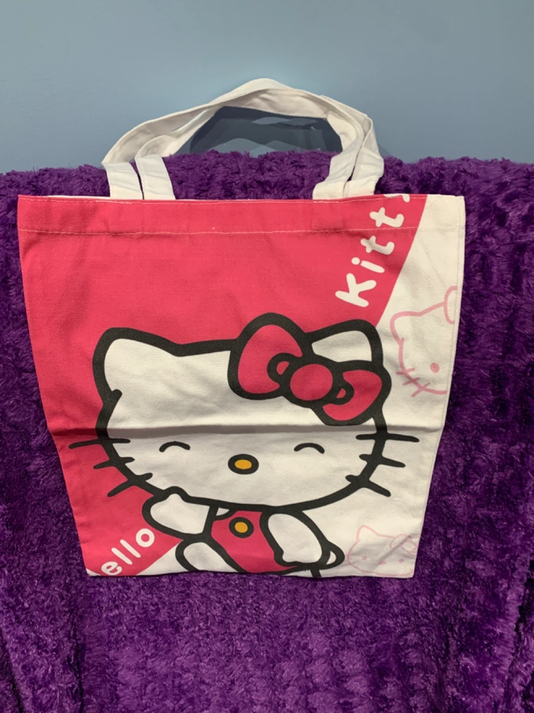 Hello Kitty Tote Bag One Sided Print 12x14 inches