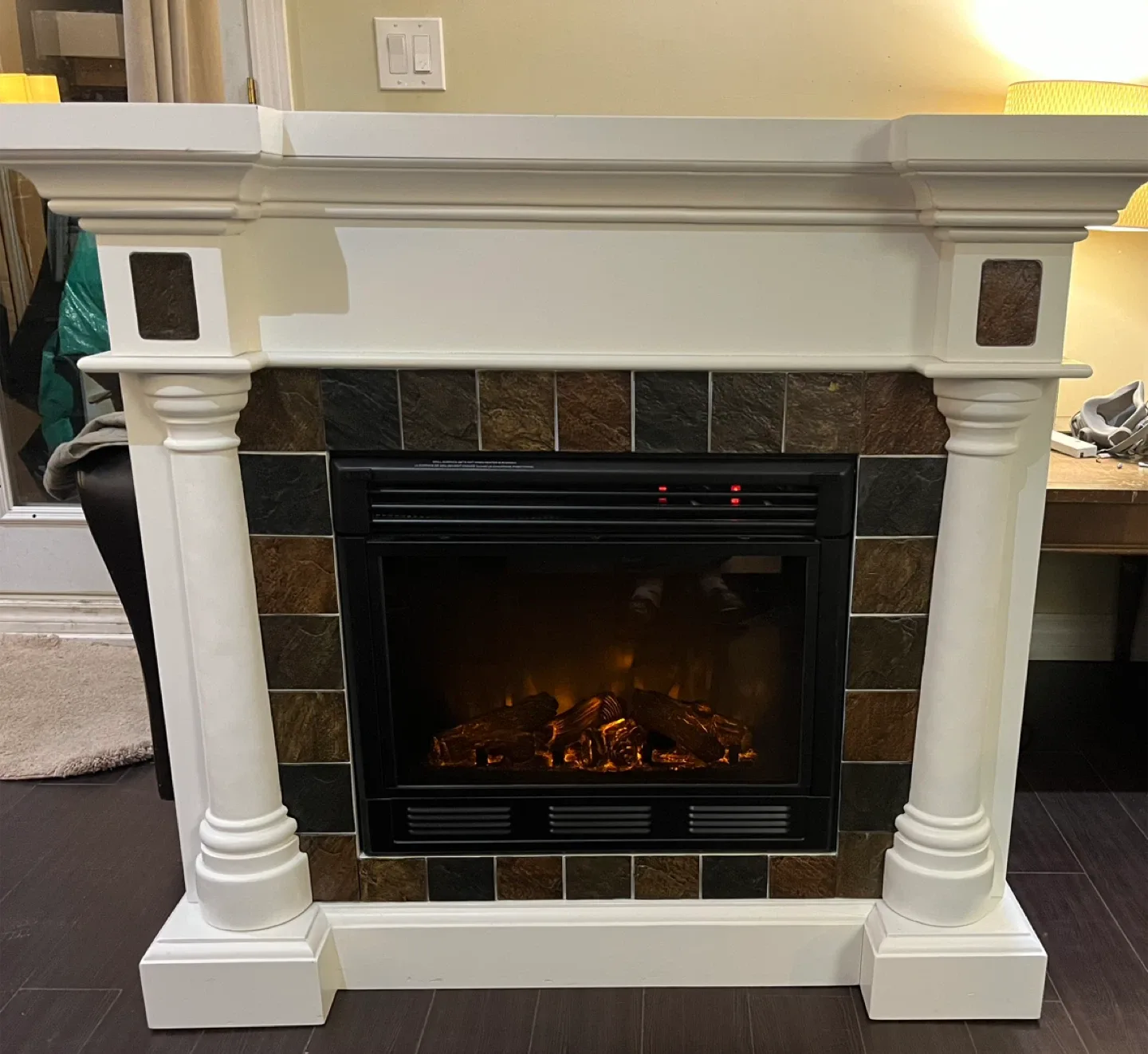 Electric Fireplace with Remote image indicator(2)