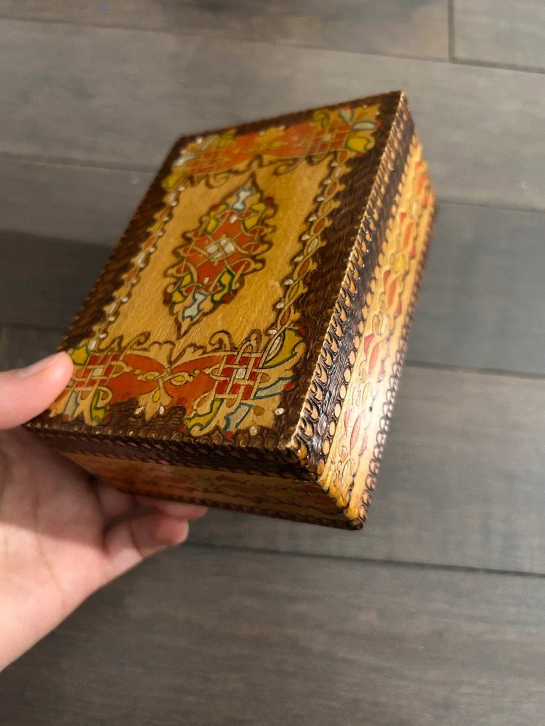 Vintage Handcrafted Wooden Box image indicator(4)