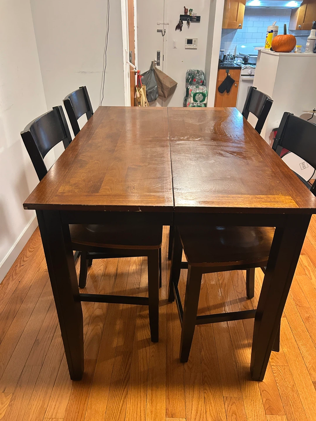 Dining Table Set with 4 Chairs - Wood - photo 3