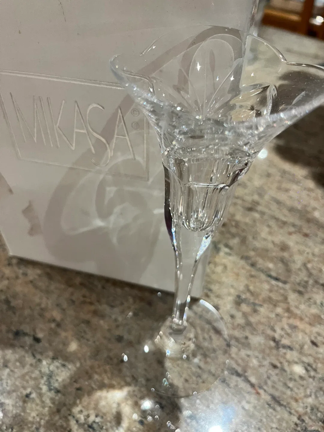 Mikasa Crystal Flower Candle Holders (Pair) image indicator(4)
