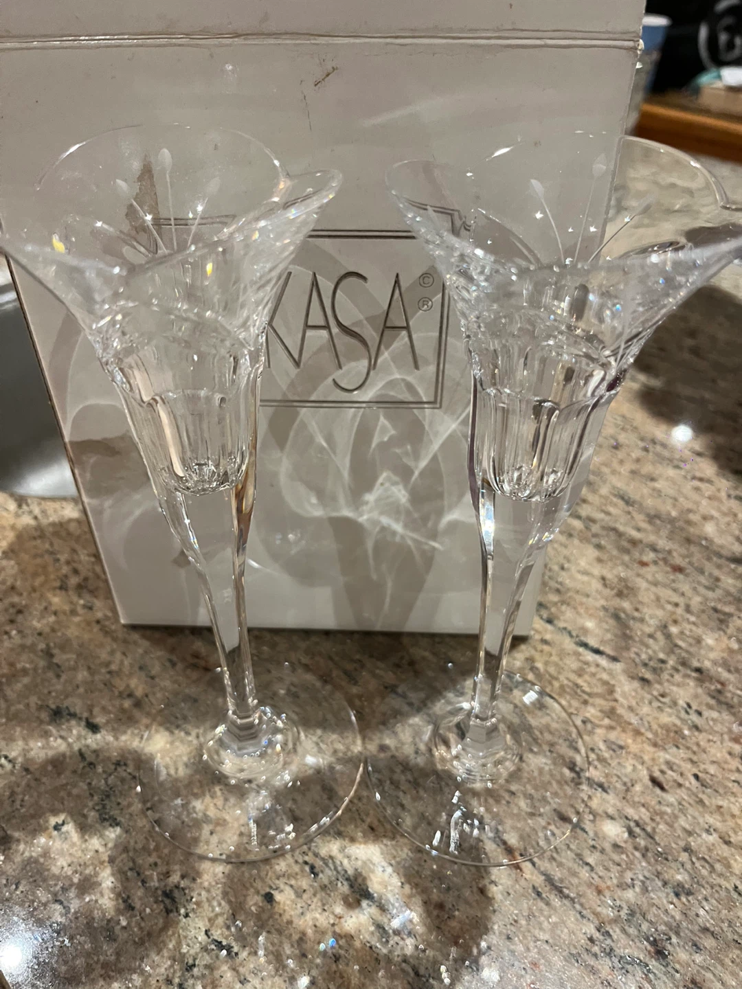 Mikasa Crystal Flower Candle Holders (Pair) - photo 2