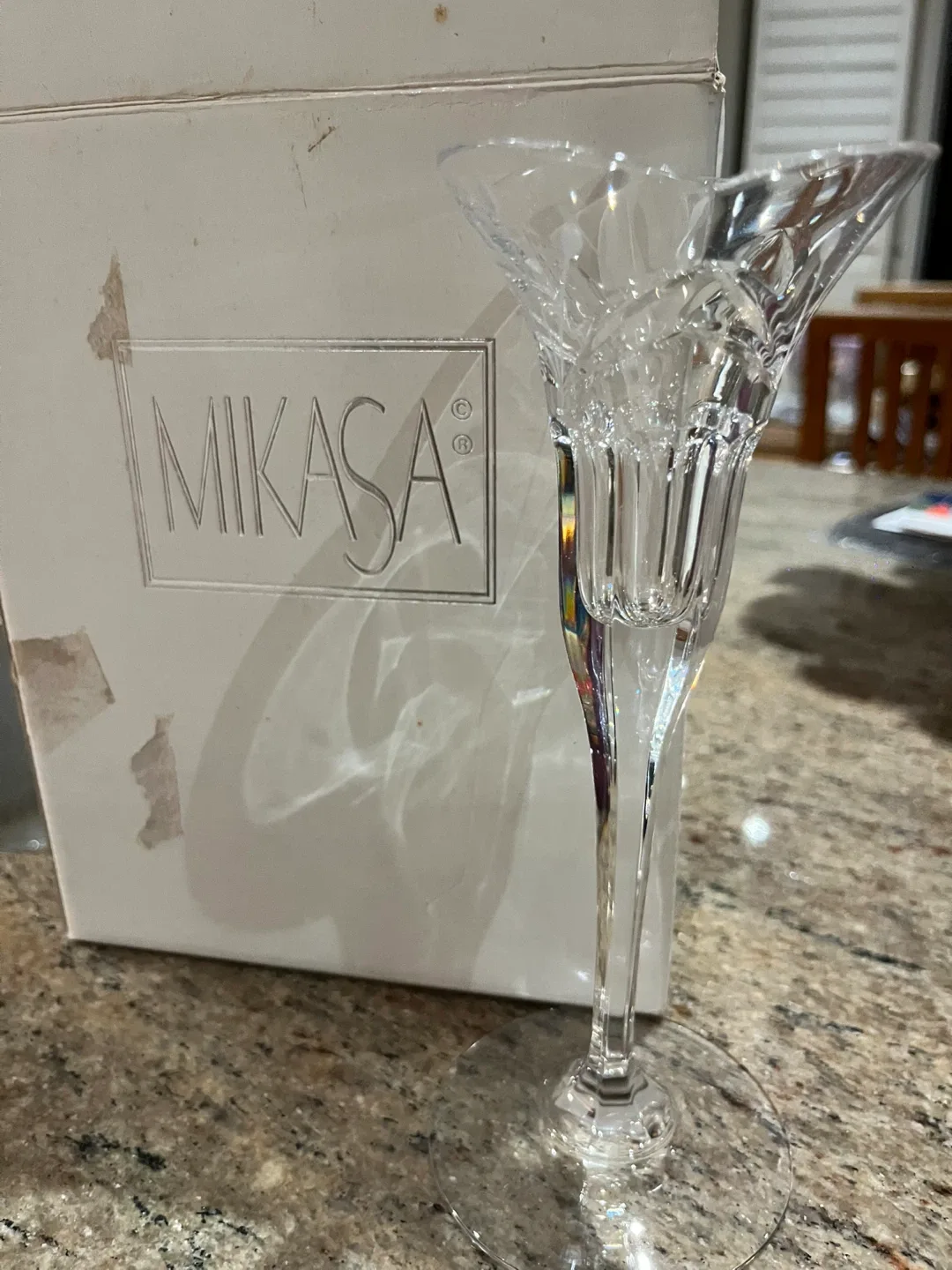 Mikasa Crystal Flower Candle Holders (Pair) image indicator(3)