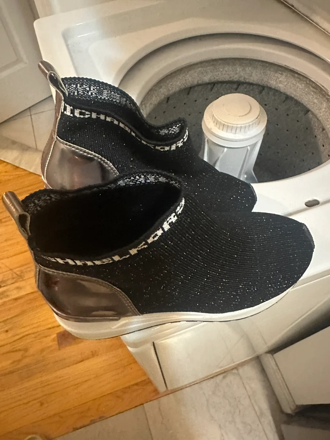 Michael Kors Black Wedge Sneakers thumbnail