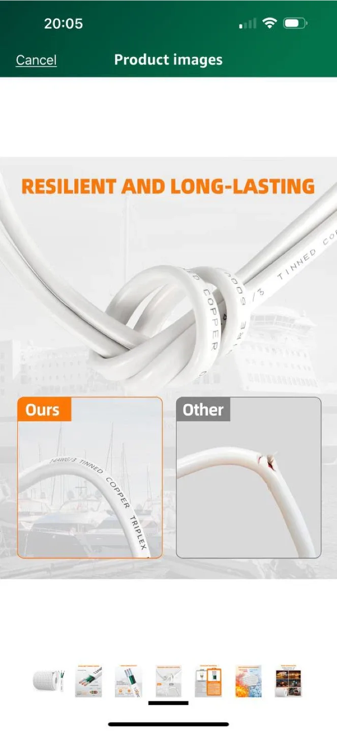 CONEPY 12 AWG 12/3 Triplex Marine Wire – 193.6ft (Approx. 59 доз image indicator(4)