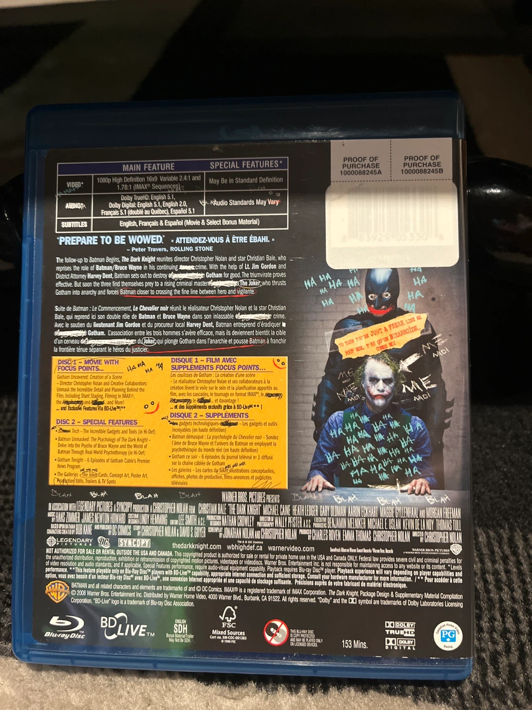 The Dark Knight Blu-ray $15 - photo 2