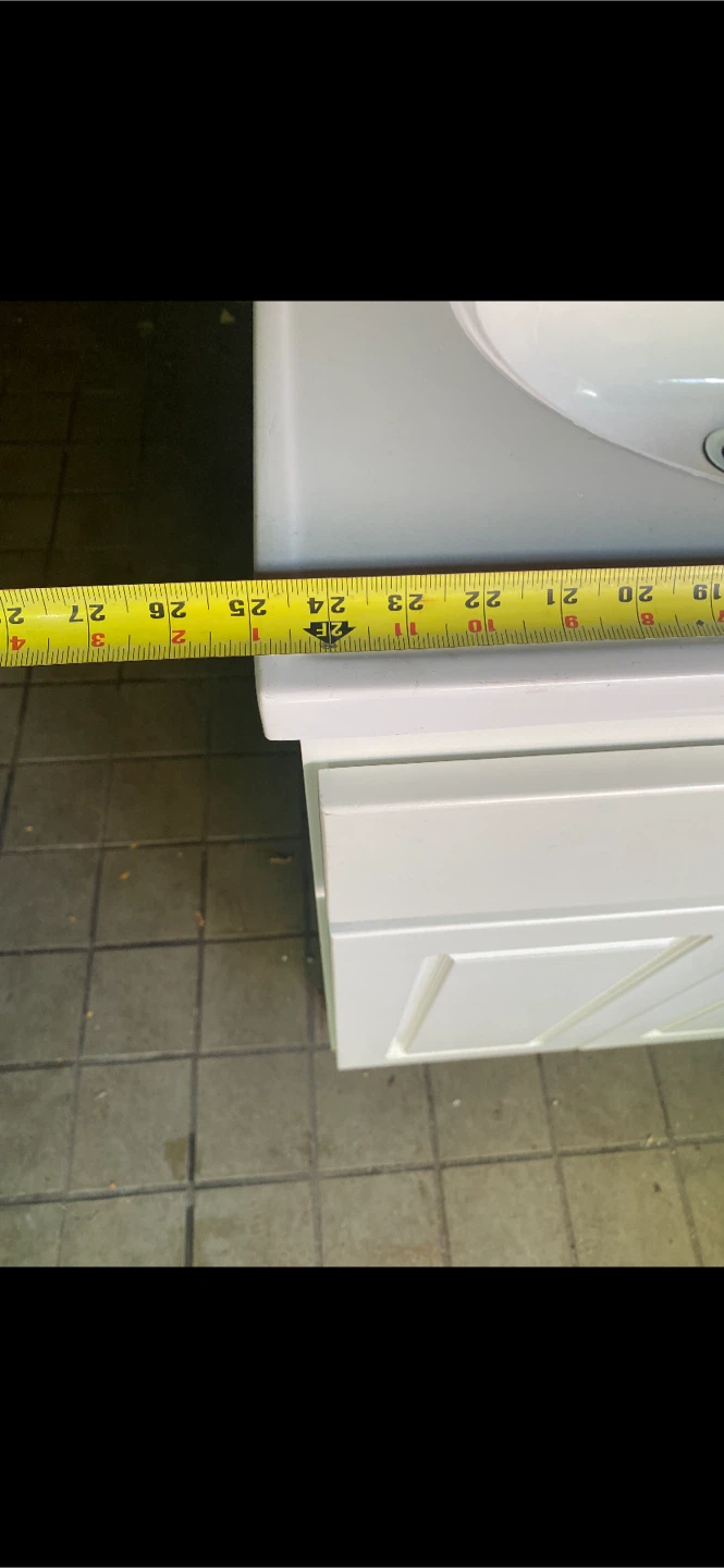 White Bathroom Vanity - 25 inches wide x 19” deep - photo 2