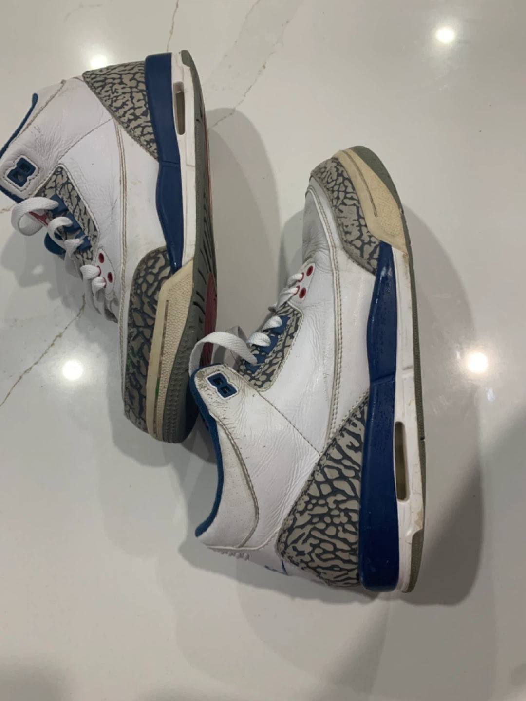 Pre-worn Nike Air Jordan 3 Retro True Blue OG 2016 size 6.5Y - photo 2
