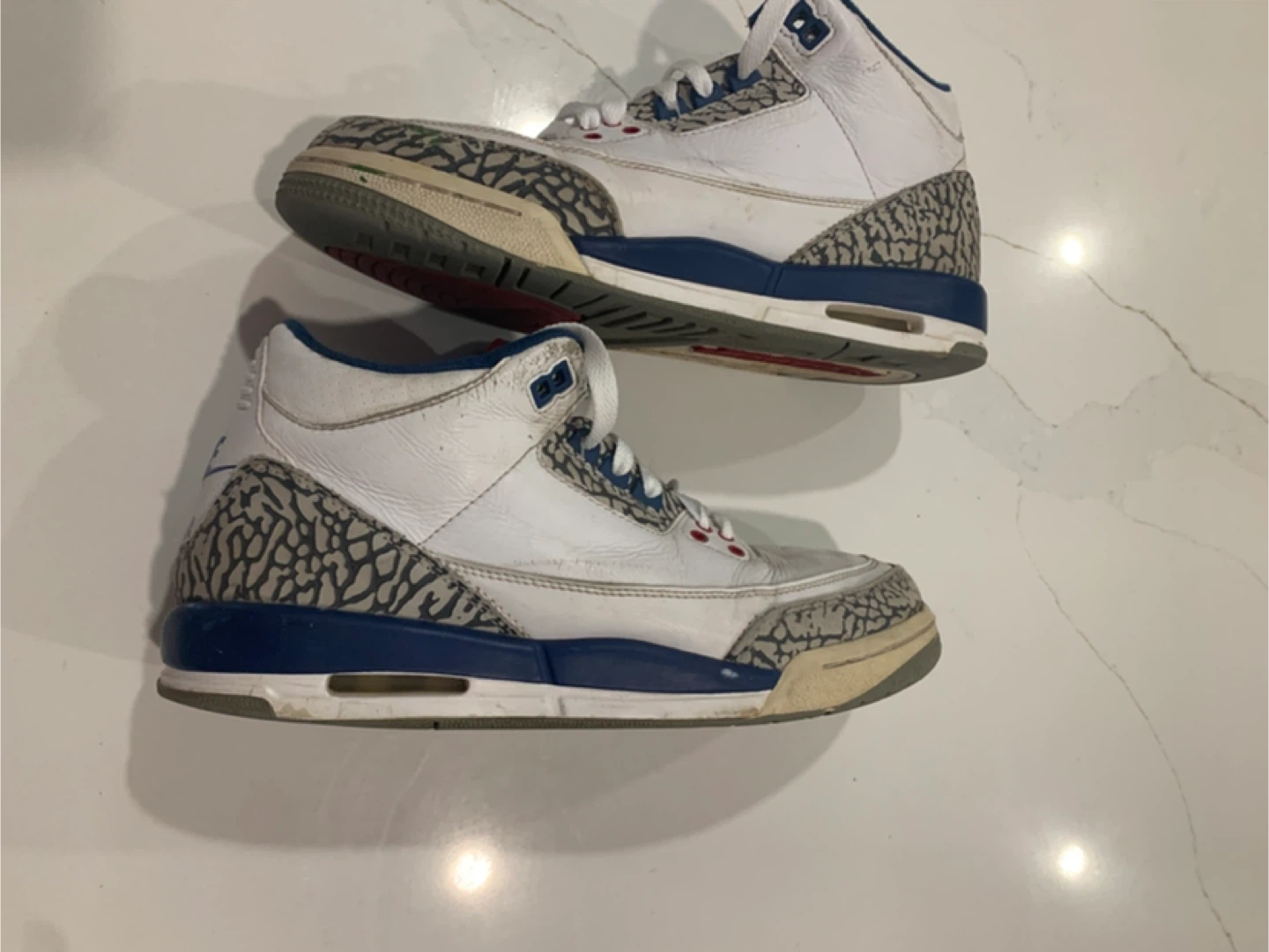 Pre-worn Nike Air Jordan 3 Retro True Blue OG 2016 size 6.5Y
