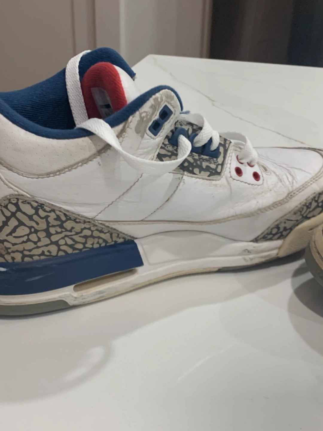 Pre-worn Nike Air Jordan 3 Retro True Blue OG 2016 size 6.5Y - photo 5