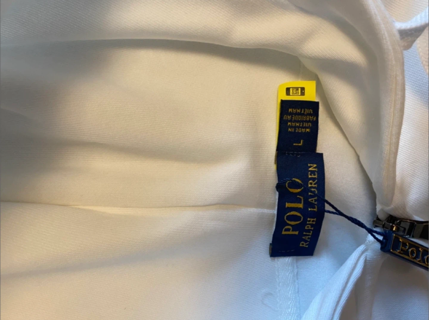 Polo Ralph Lauren White Full Zip Hoodie - Size L - photo 2