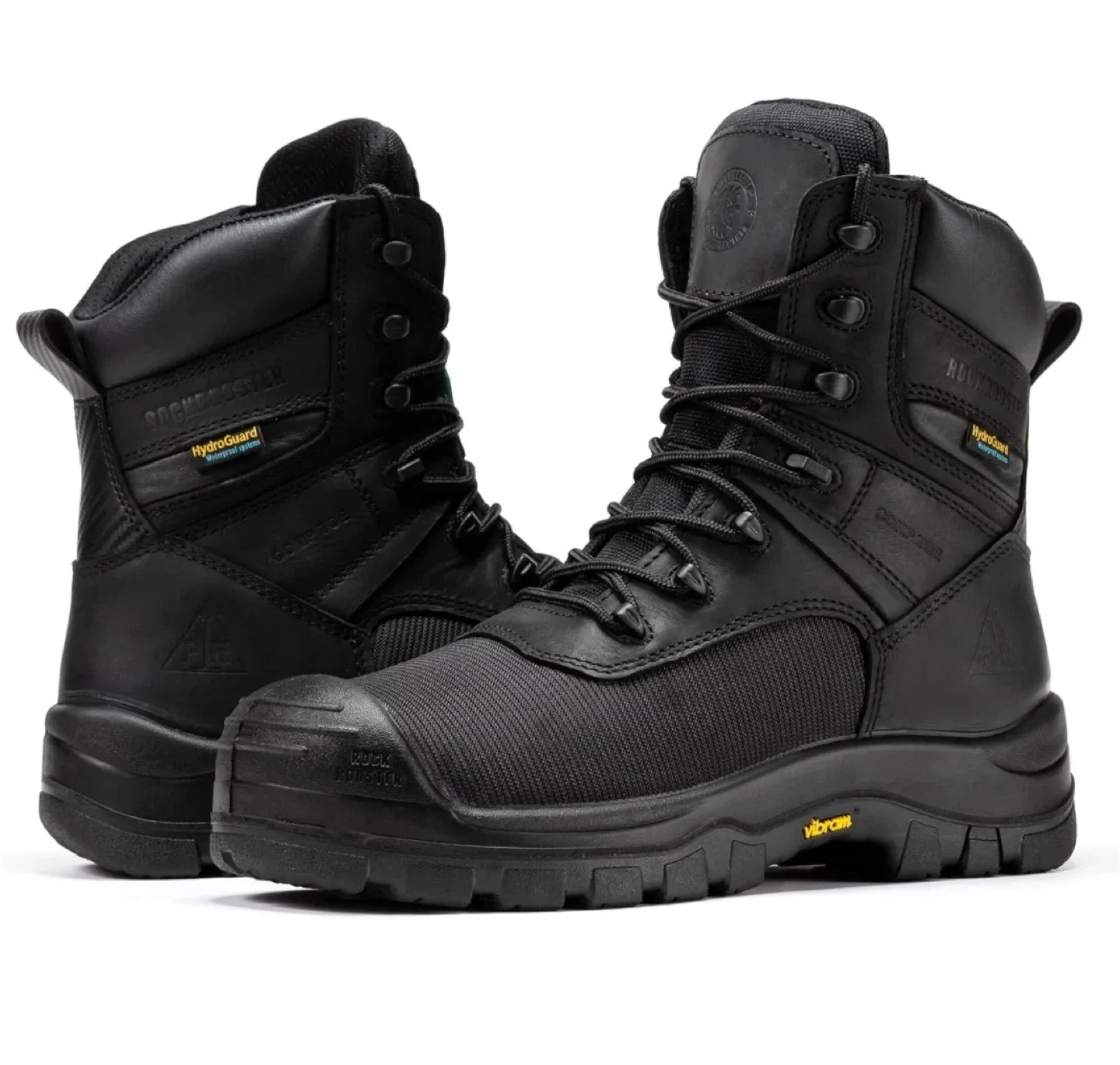 ROCKROOSTER Beaufort CSA Men's Work Boots, 8" Waterproof, Black thumbnail