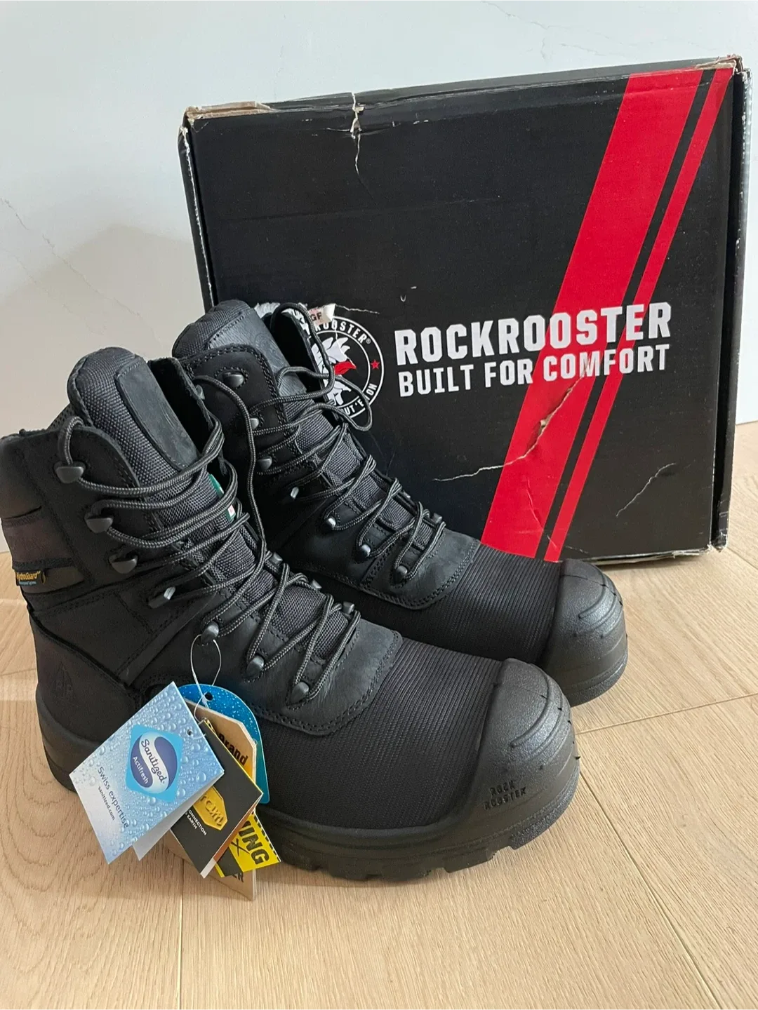 ROCKROOSTER Beaufort CSA Men's Work Boots, 8" Waterproof, Black image indicator(3)